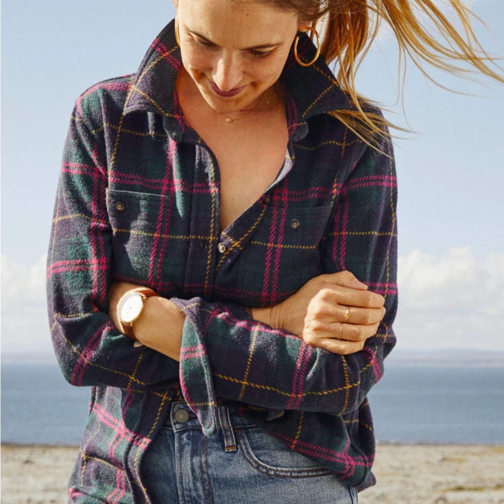 Faherty Plaid Button-Up Shirt